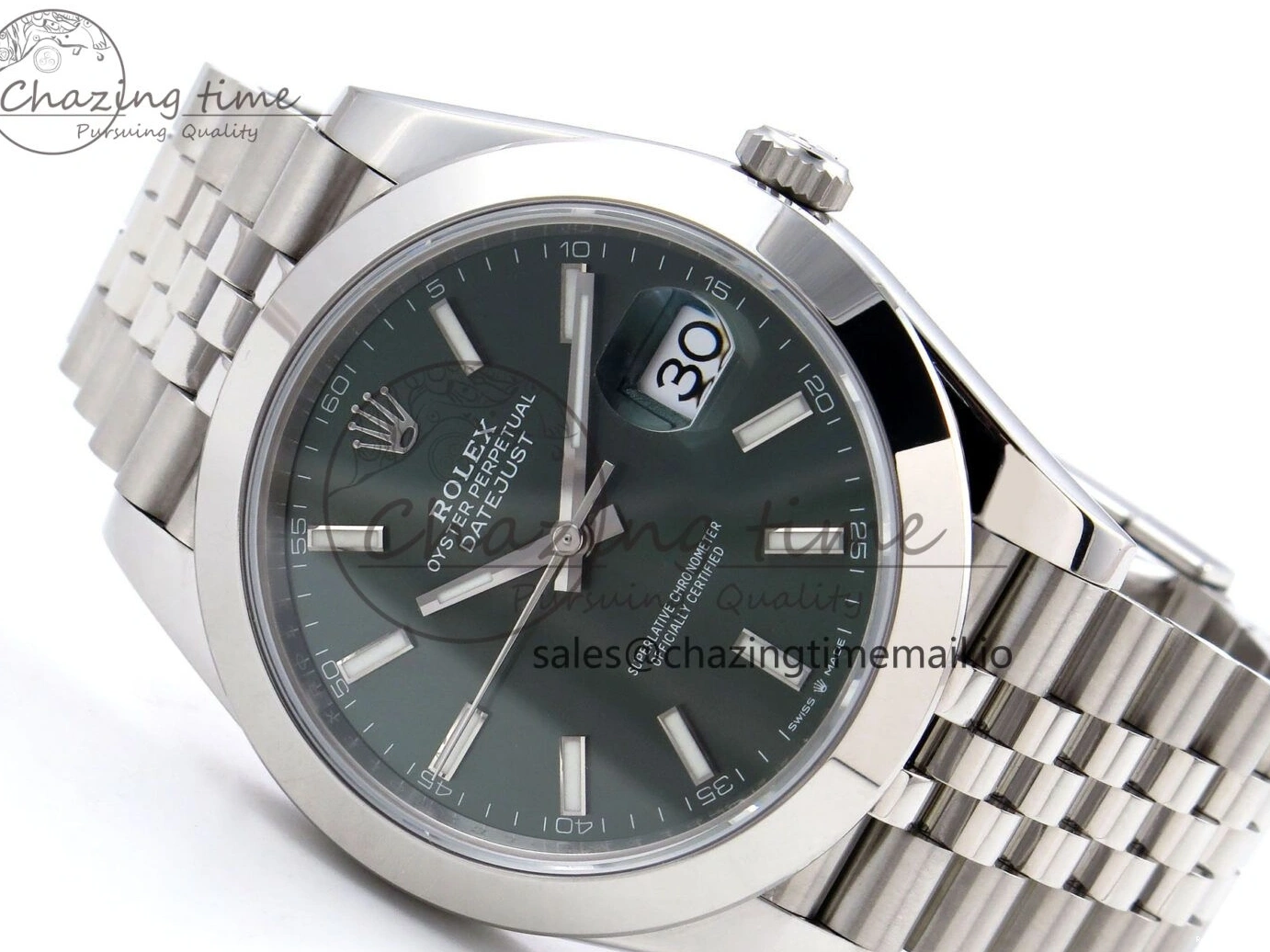 0501 DateJust 41 126330 904L SS VSF 1:1 Best Edition Green Dial on Jubilee Bracelet VS FreshLook 1282